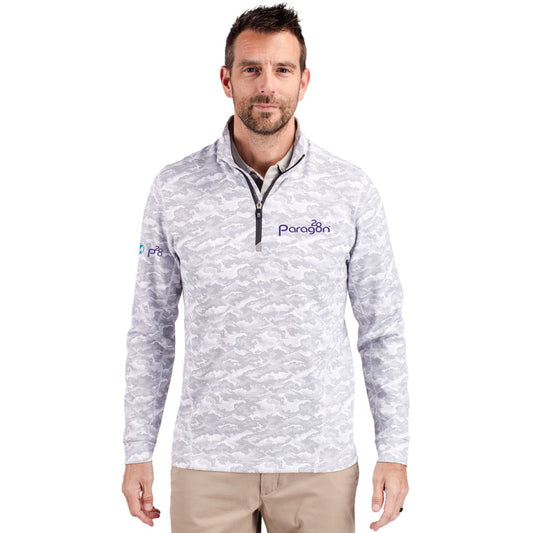 Cutter & Buck Men's Traverse Stretch Camo Print 1/4 Zip
